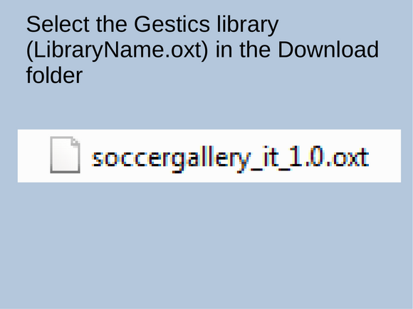 GesticsSports Tutorial Installation Guide 01