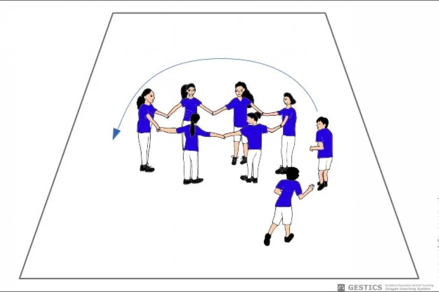 GIOCO DI MOVIMENTO E SPORTIVO PER BAMBINI - N. 0010 - corri, scappa o insegui intorno al cerchio
